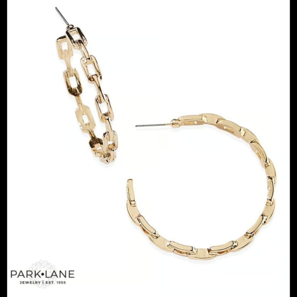 Park Lane Designer Chantel Chain Link Hoop Earrings